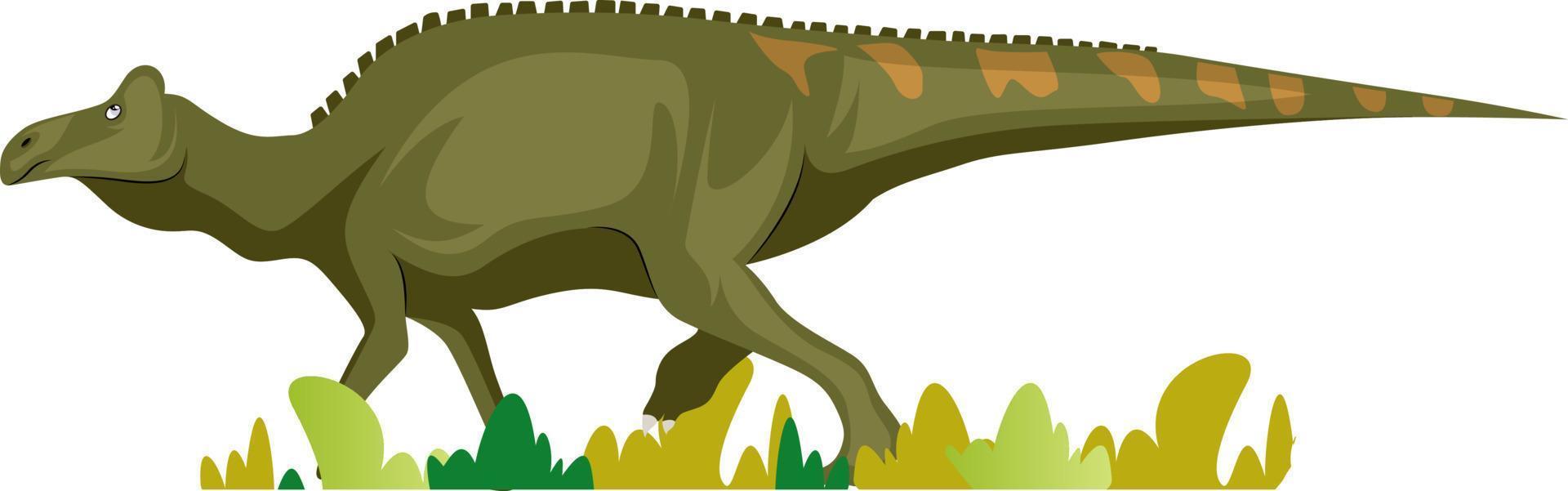 Edmontosaurio, ilustración, vector sobre fondo blanco.