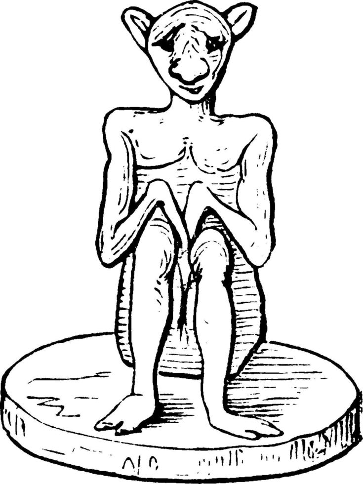 Fetish Of African God, vintage illustration. vector