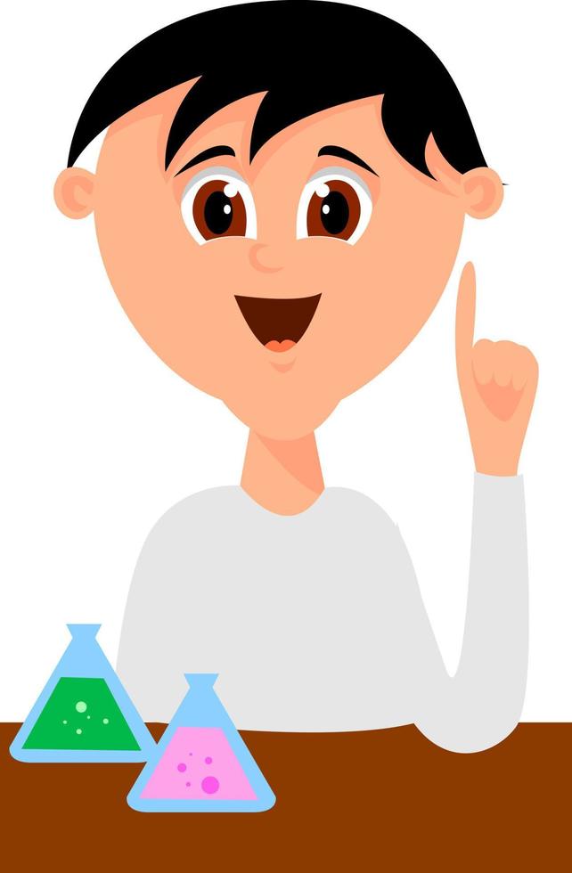 Inventor, illustration, vector on white background.