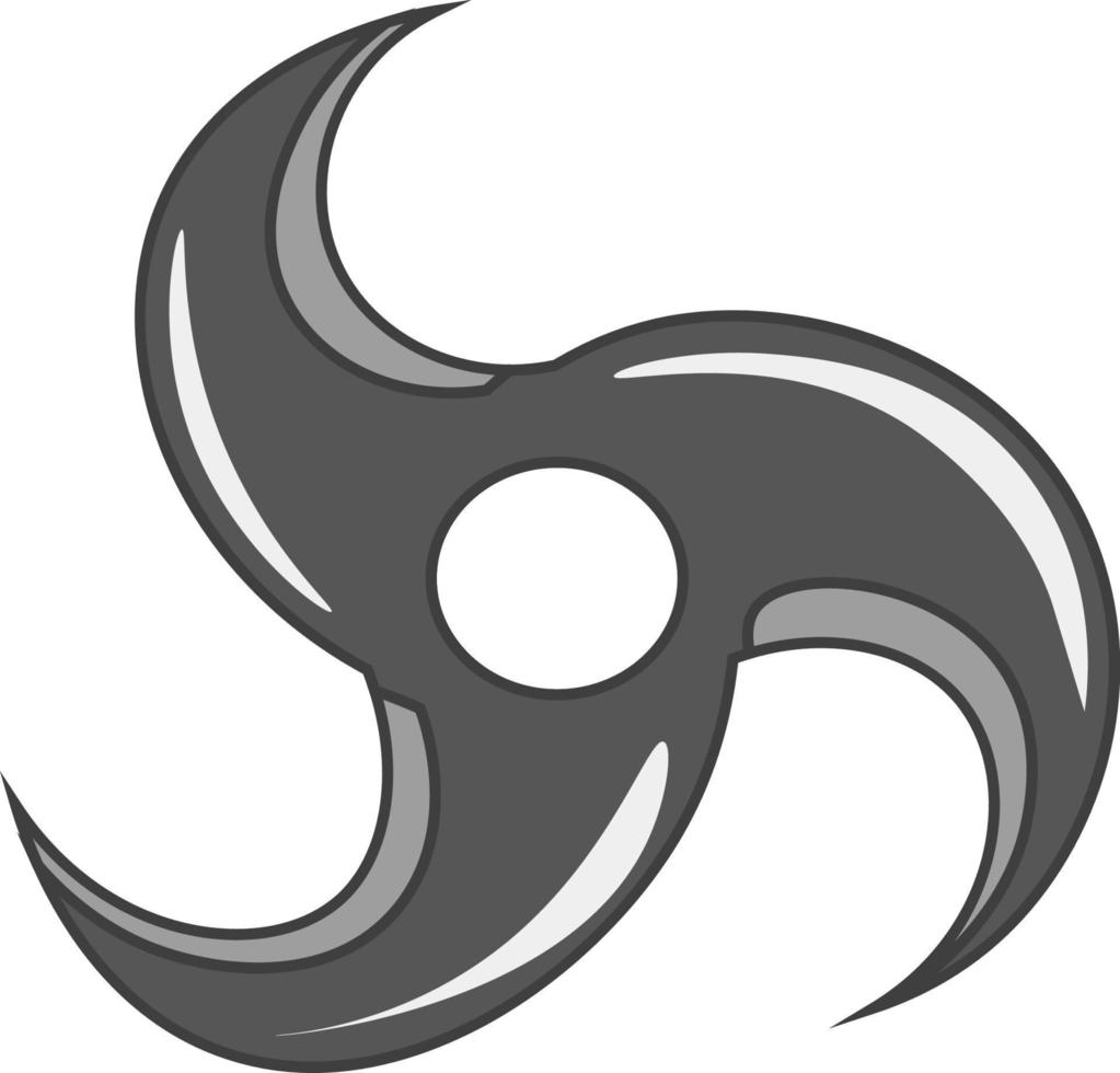 A sharp shuriken, vector or color illustration.