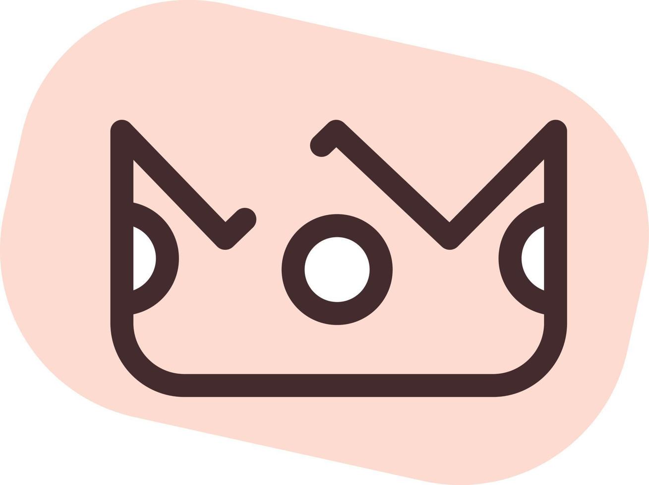 Rose gold crown, illustration, vector, on a white background. vector