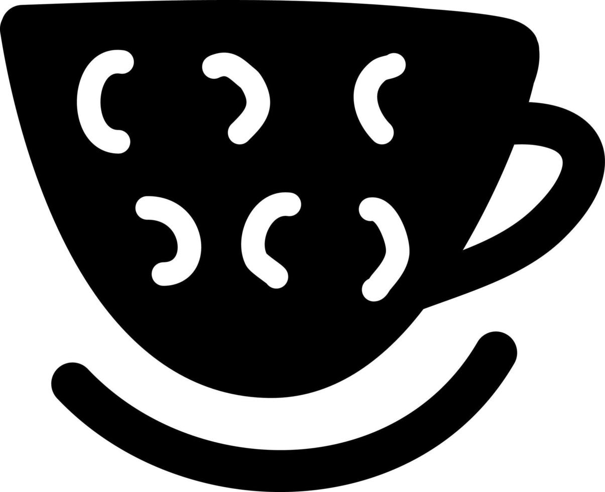 Small black cup for mocha, icon illustration, vector on white background