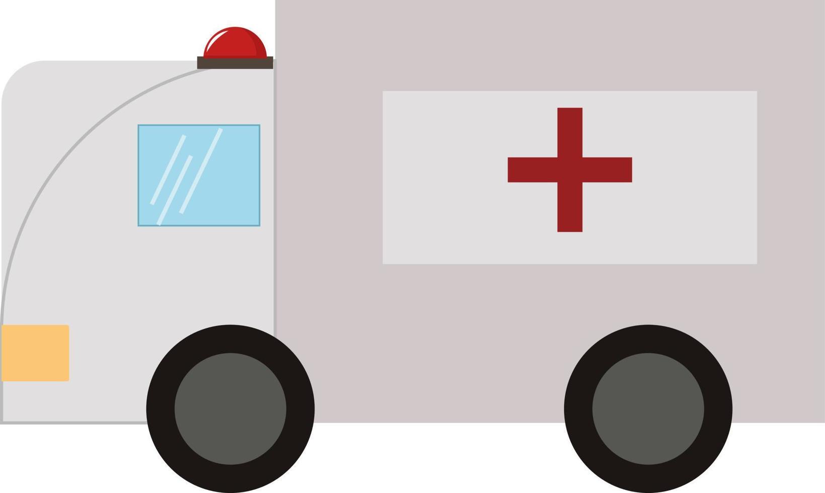 Ambulance car, illustration, vector on white background.