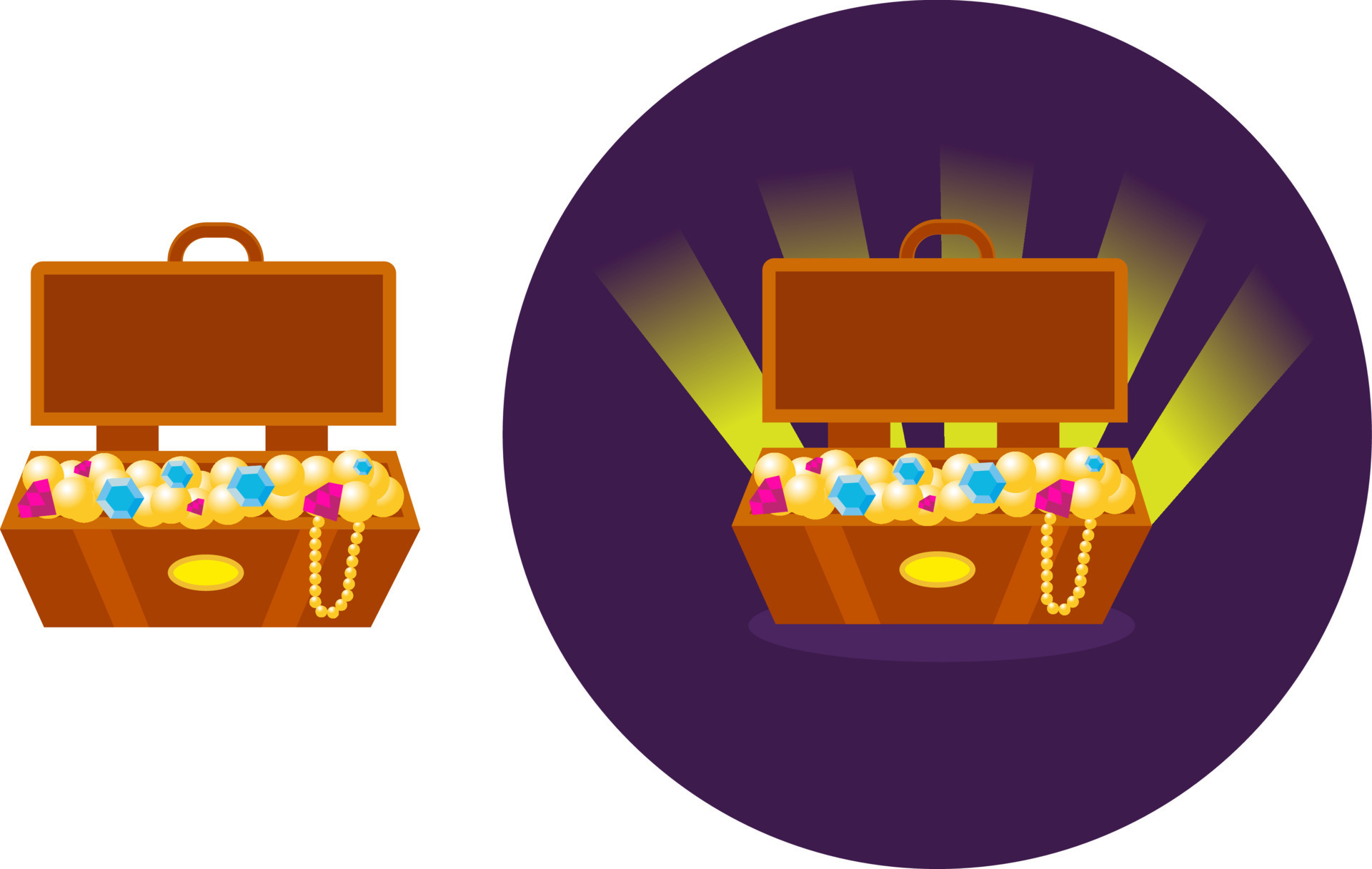 caja del tesoro, ilustración, vector sobre fondo blanco. 13719181