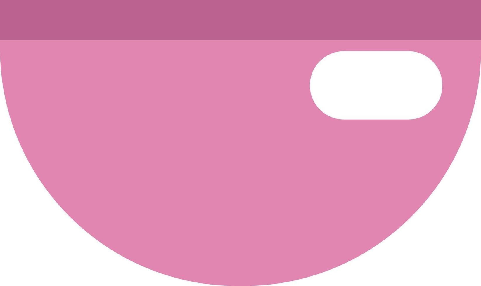 Pink kitchen bowl, illustration, vector on a white background.