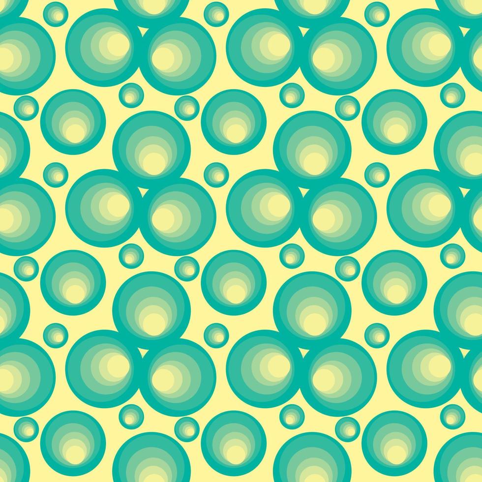 Soap balloons,seamless pattern on yellow background. vector