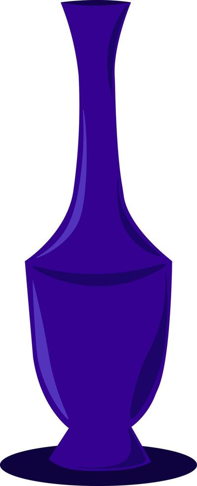 Purple vase, illustration, vector on white background.