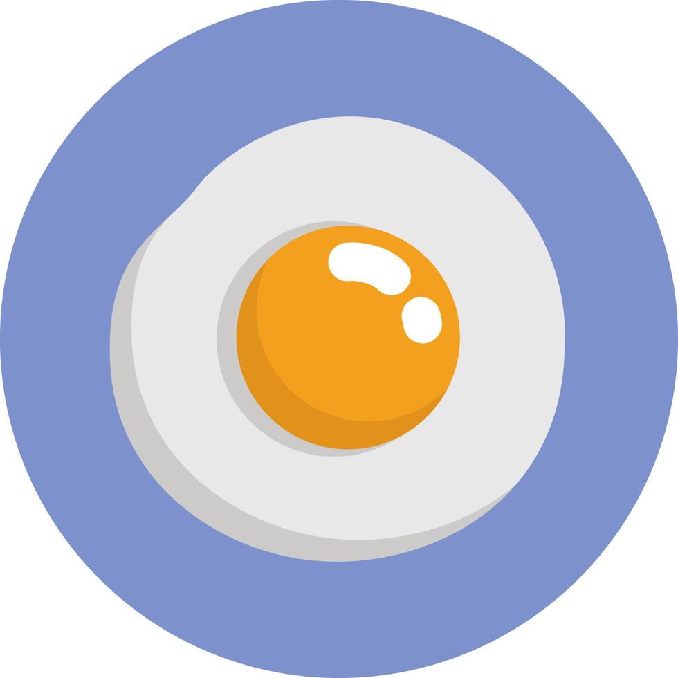 Breakfast fried egg, illustration, vector on a white background.