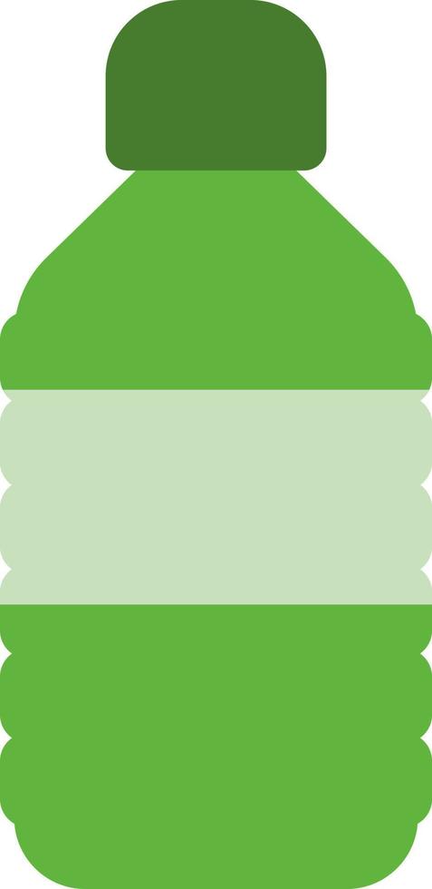 Green sport bottle, illustration, vector on a white background.