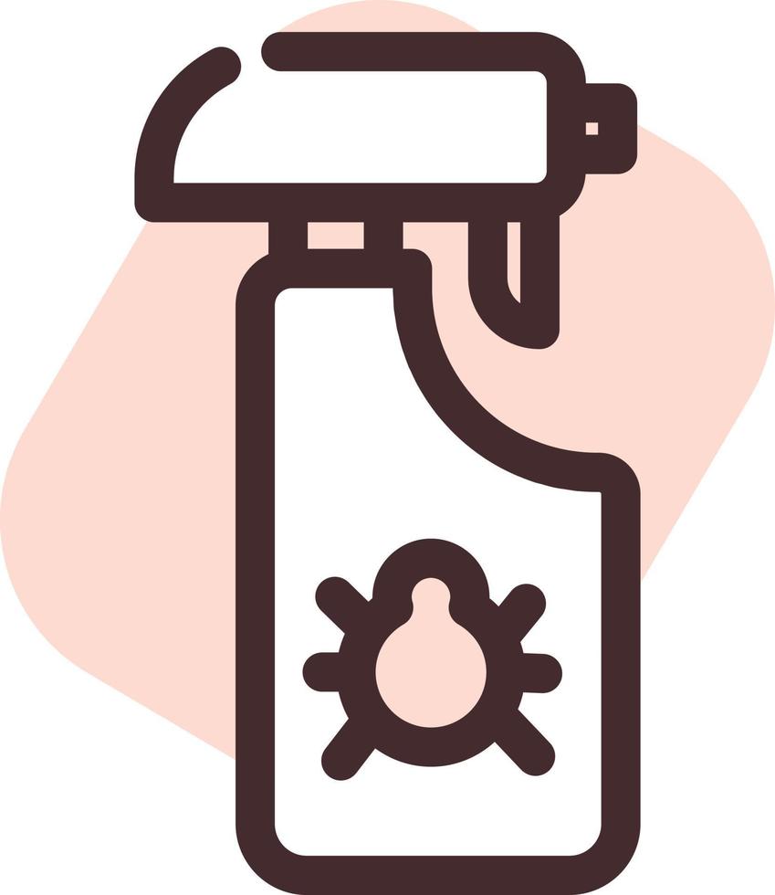Flea repellent, illustration, vector on a white background.
