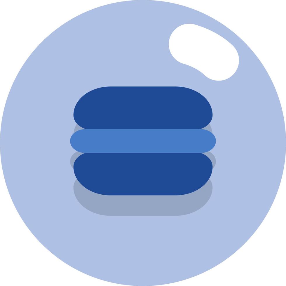 Blue macaron, illustration, vector on a white background.