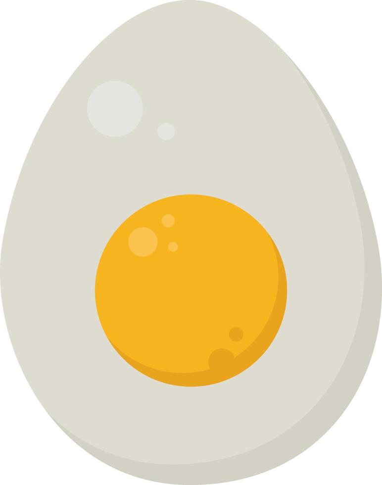 medio huevo, ilustración, vector sobre fondo blanco