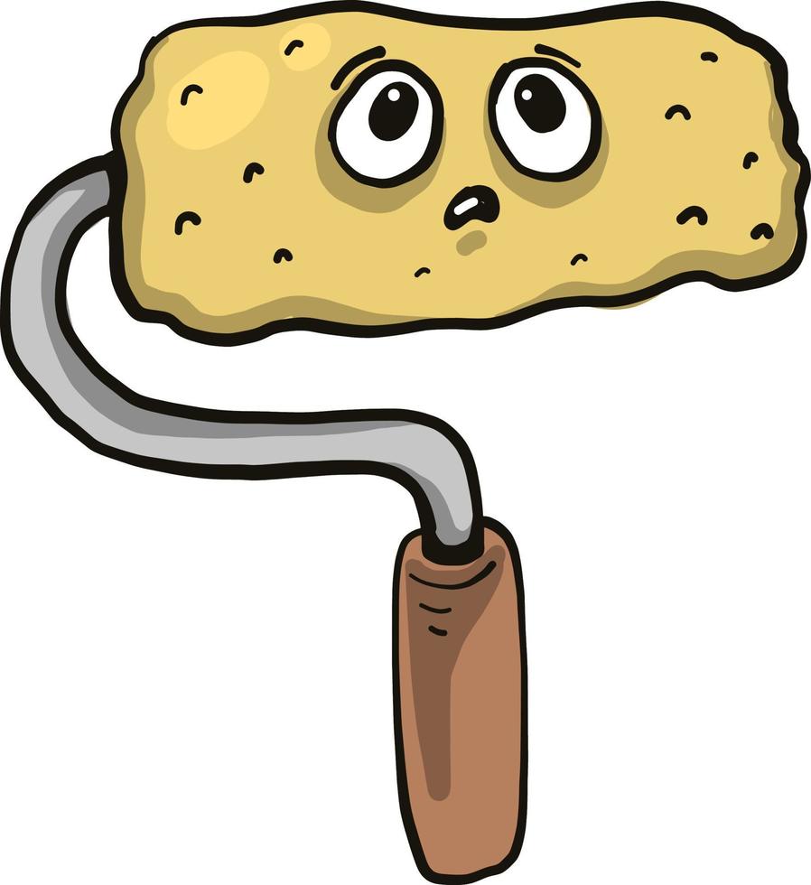 Paint roller , illustration, vector on white background