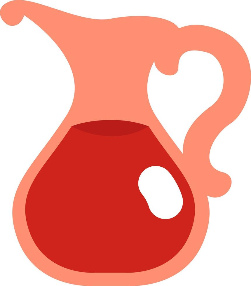 Wine jug, illustration, vector on a white background.