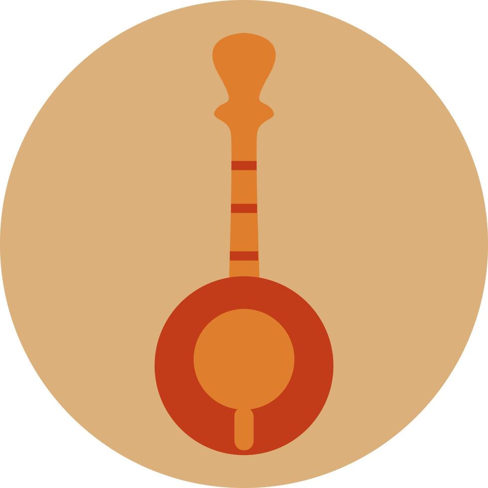 Banjo instrument, illustration, vector on a white background.