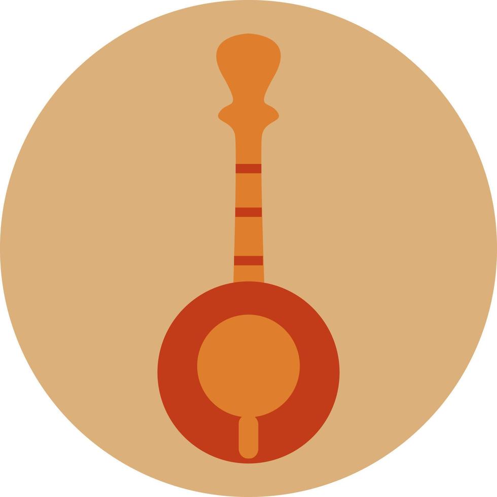 Banjo instrument, illustration, vector on a white background.