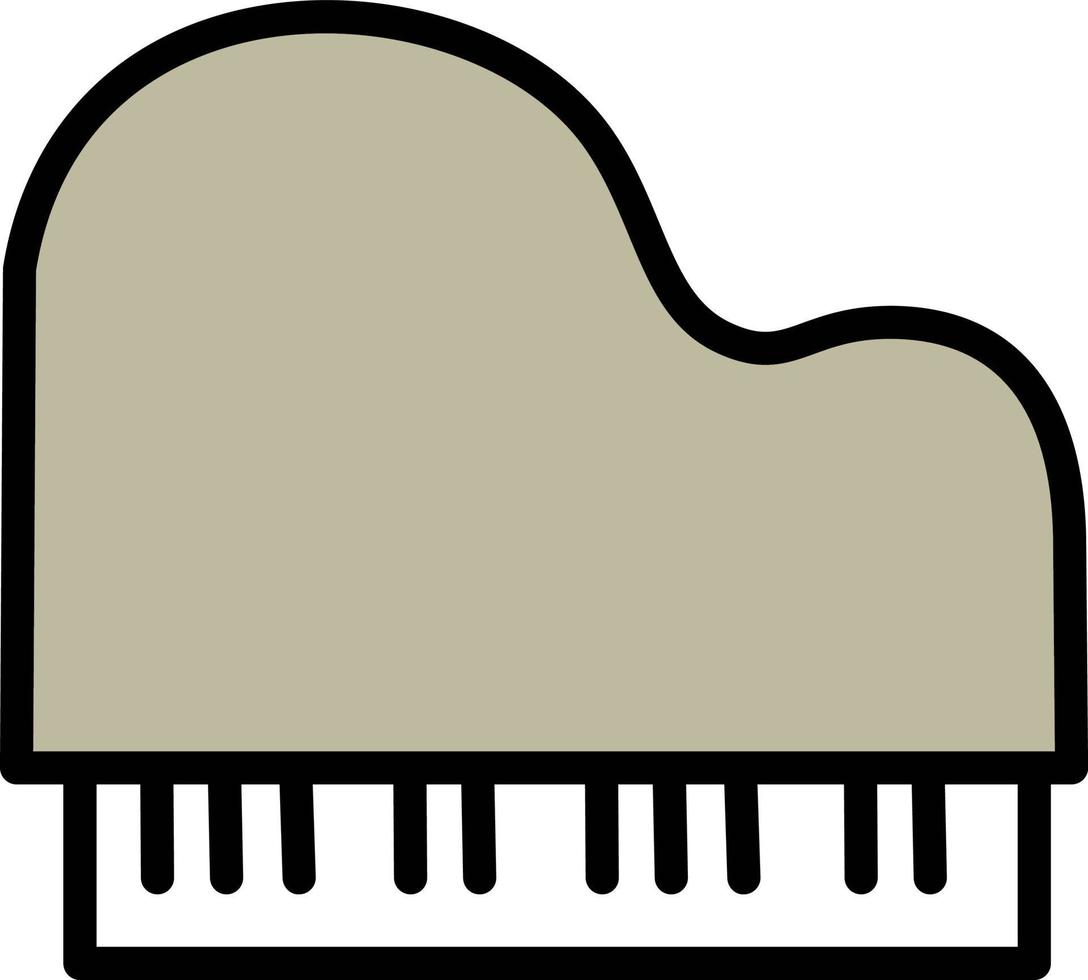 Music piano, illustration, vector on a white background.