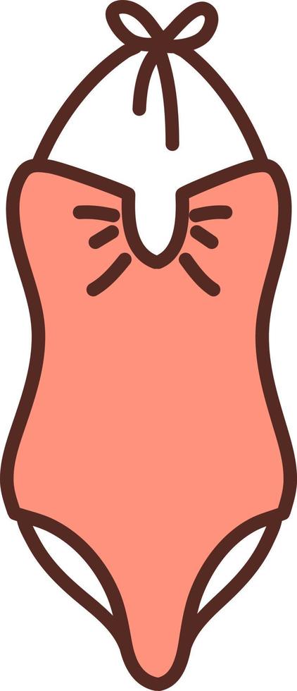 Rose swimsuit, illustration, vector on a white background.
