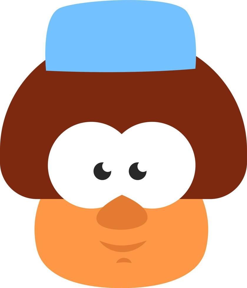 Doctor mushroom, illustration, vector on a white background.