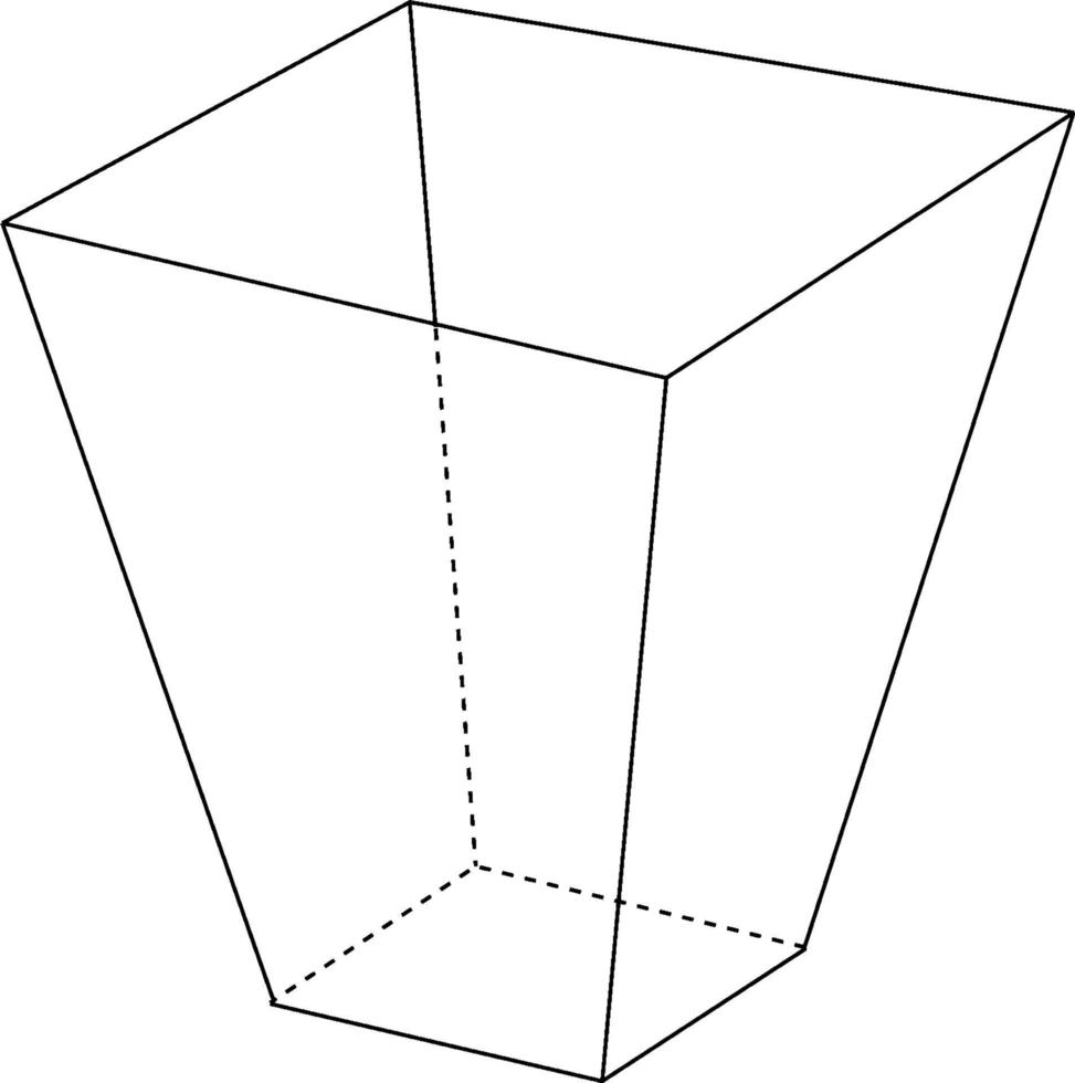 Frustum Of A Rectangular Pyramid, vintage illustration. vector