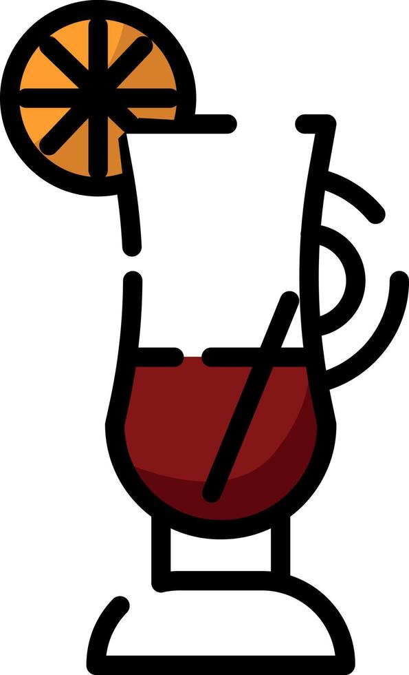 Gin and tonic, illustration, vector on a white background.