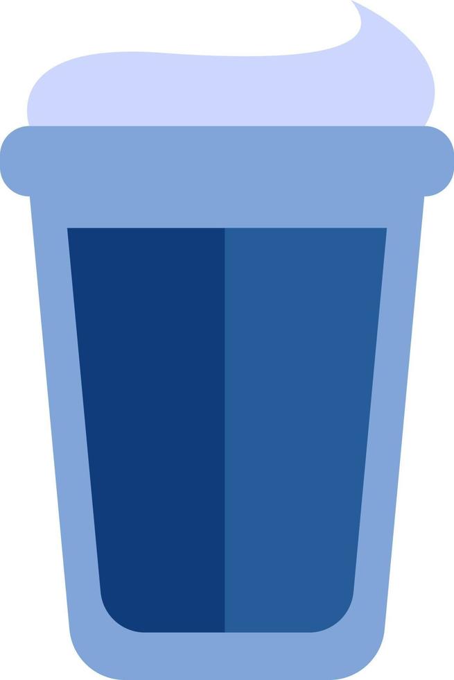 Blue coctail, illustration, vector, on a white background. vector