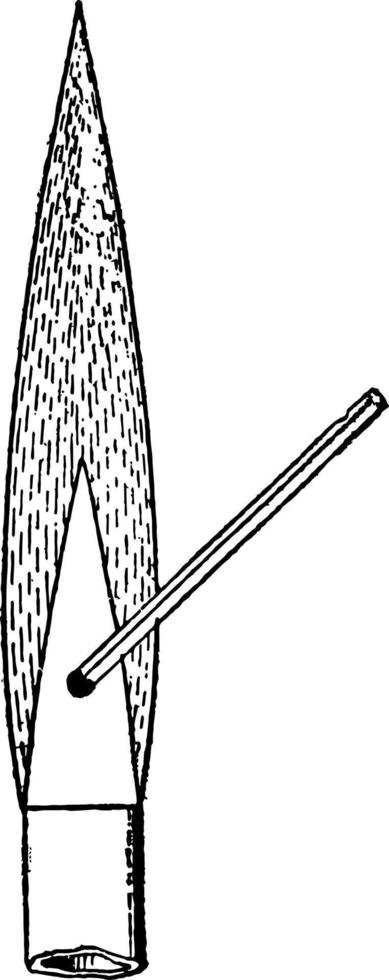 Blowpipe Flame, vintage illustration. vector