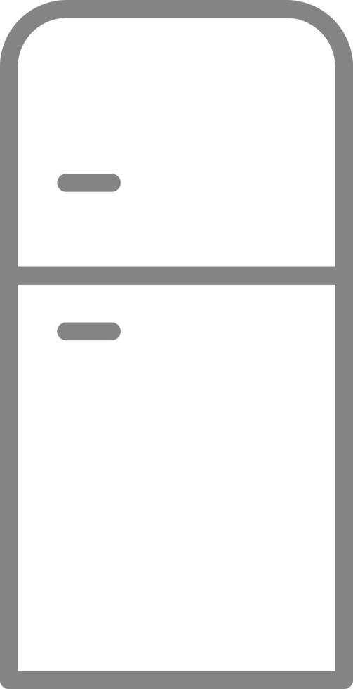 refrigerador gris, ilustración, sobre un fondo blanco. vector