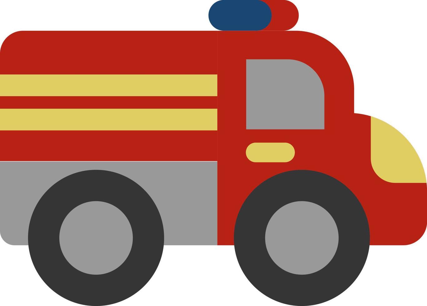 camión de bomberos rojo, ilustración, vector sobre fondo blanco.