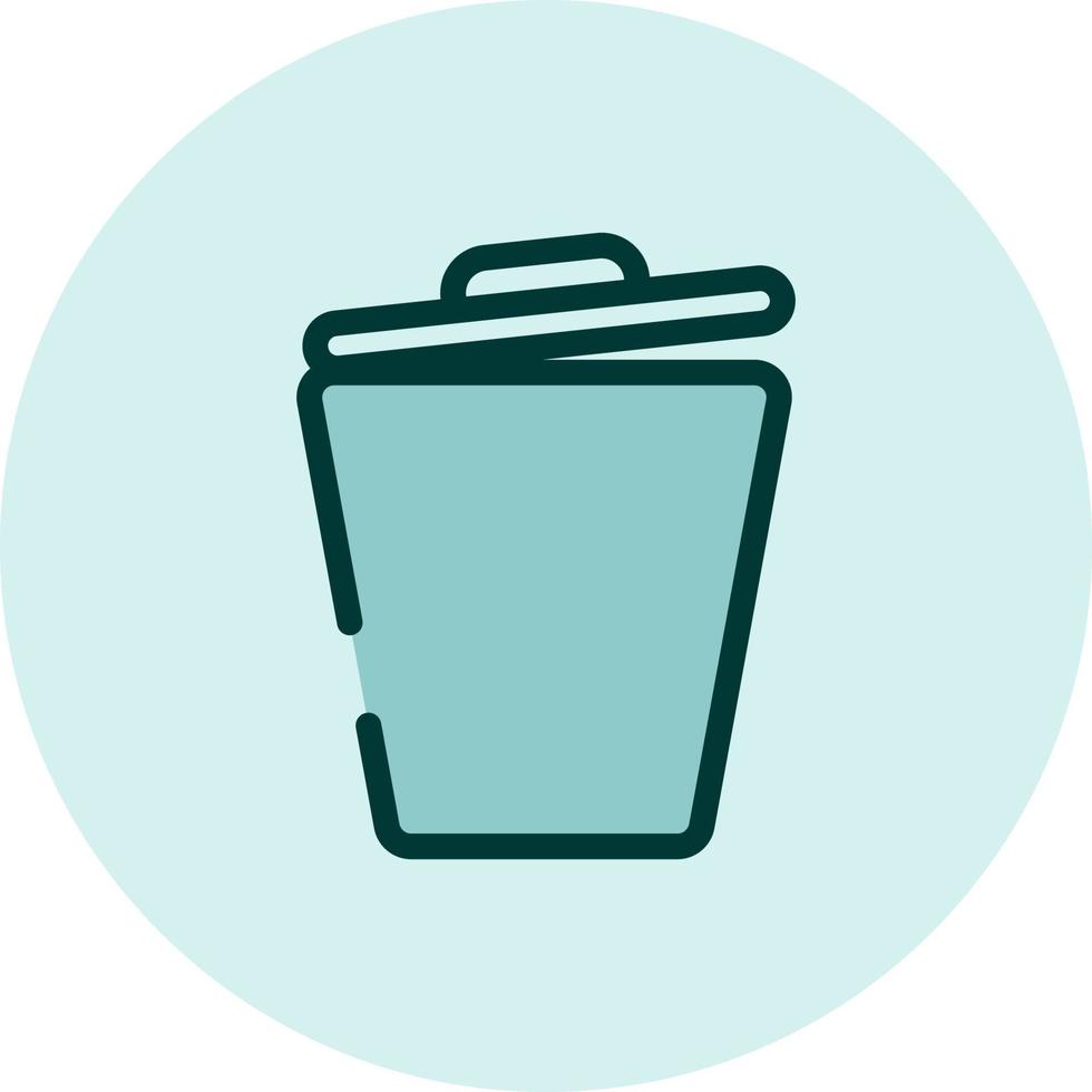 Trash can icon, illustration, vector on a white background.