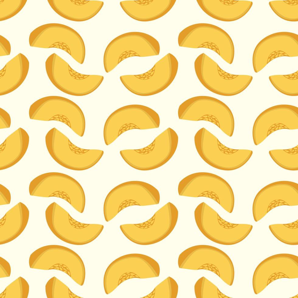 Melon pattern, illustration, vector on white background