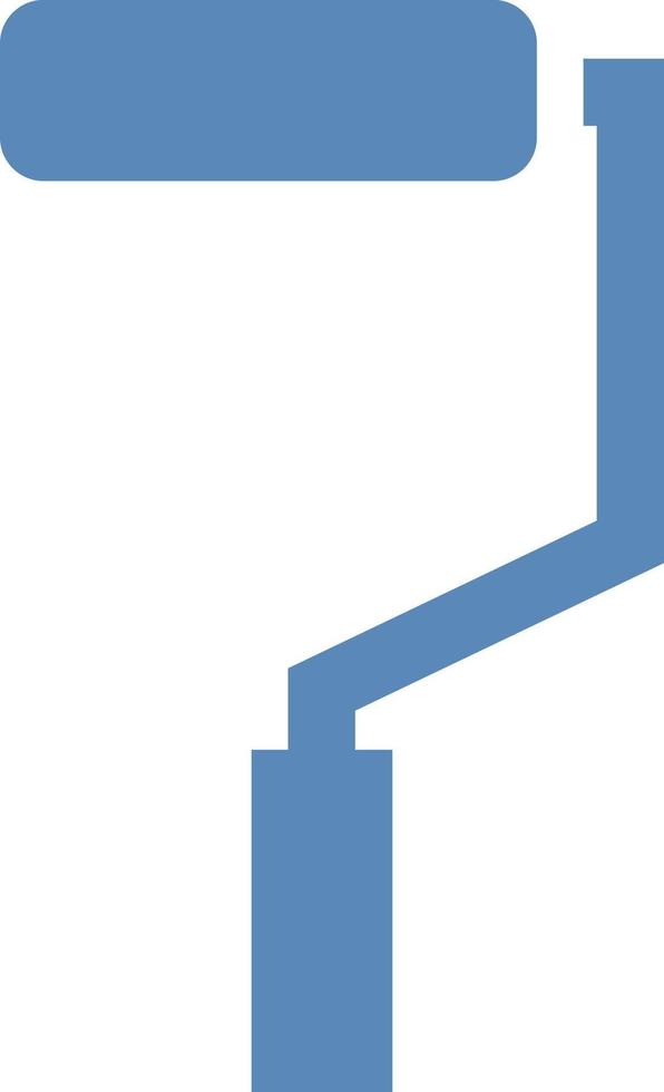 Blue paint roller, illustration, on a white background. vector