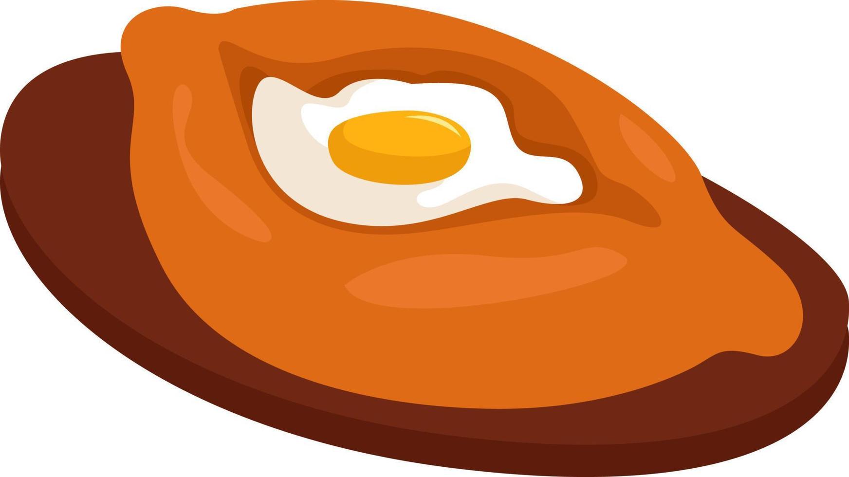 comida khachapuri, ilustración, vector sobre fondo blanco