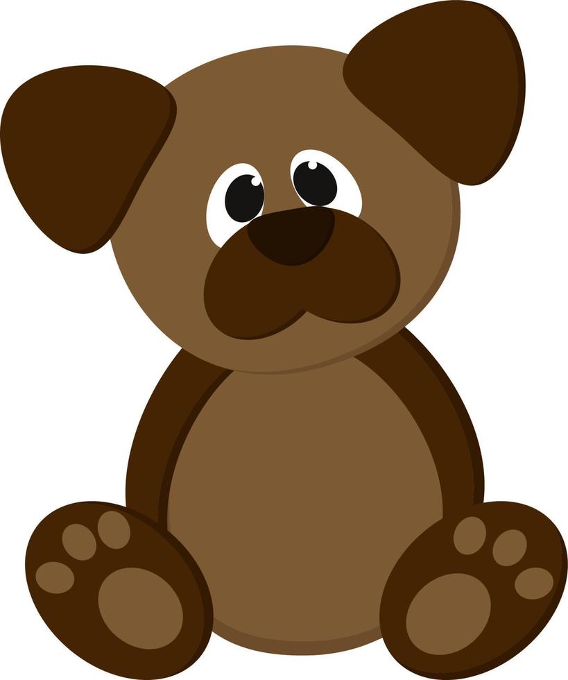 A cute brown dog, vector or color illustration.