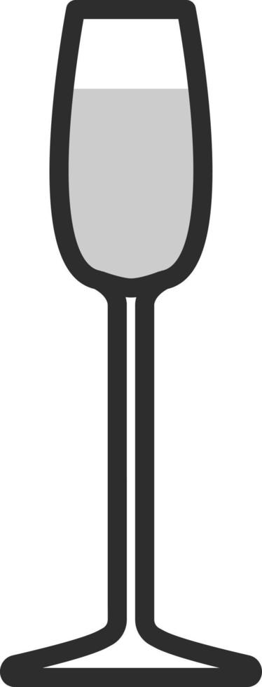 Rose wine glass, illustration, on a white background. vector