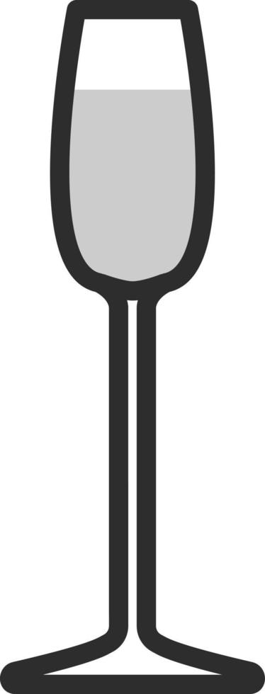 Rose wine glass, illustration, on a white background. vector