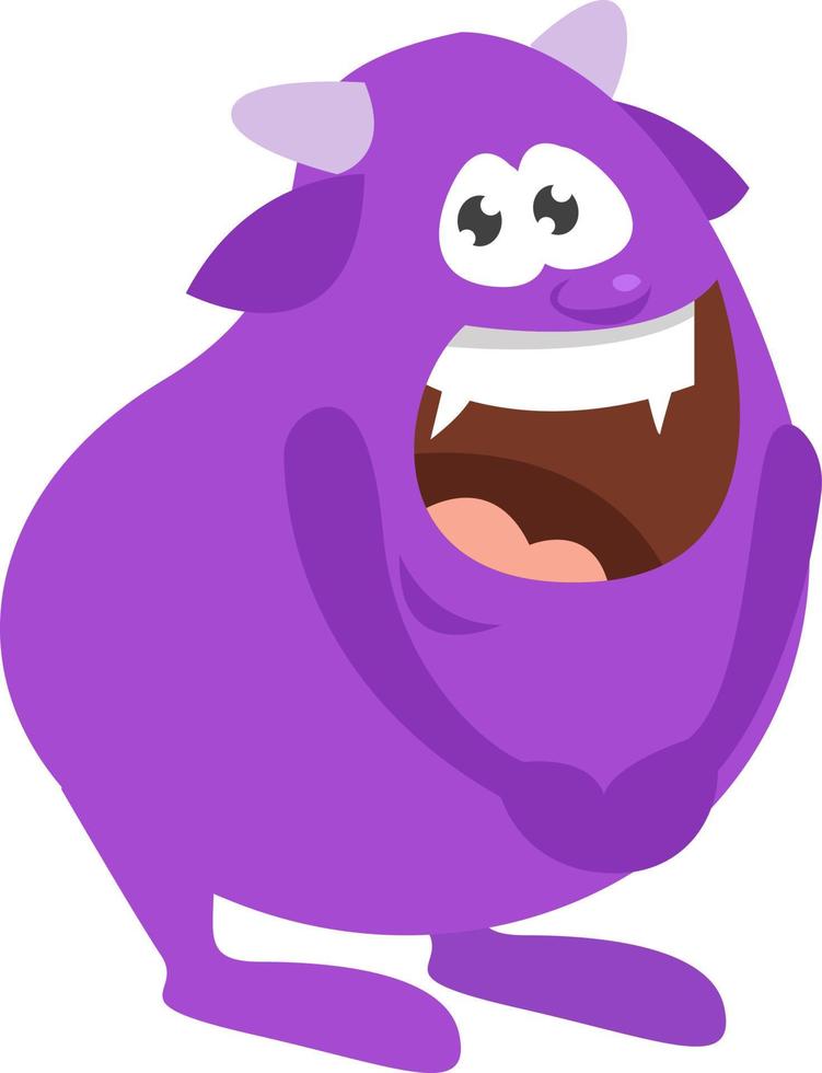 Kind purple monster ,illustration,vector on white background vector