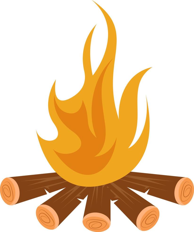 Cartoon bonfire illustration vector