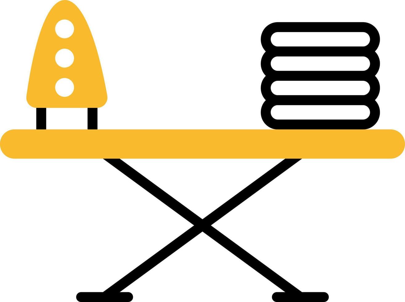 Ironing board, illustration, vector on a white background.