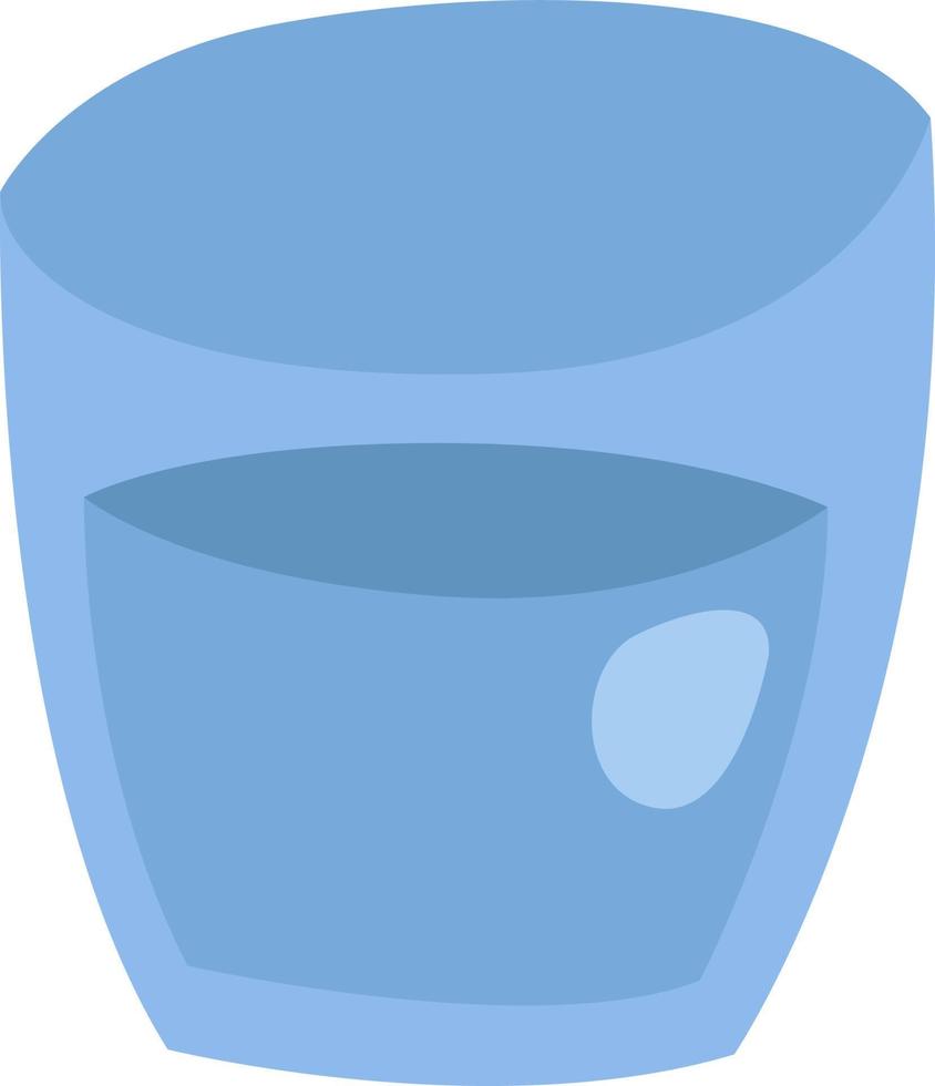 vaso de agua, ilustración, vector, sobre un fondo blanco. vector