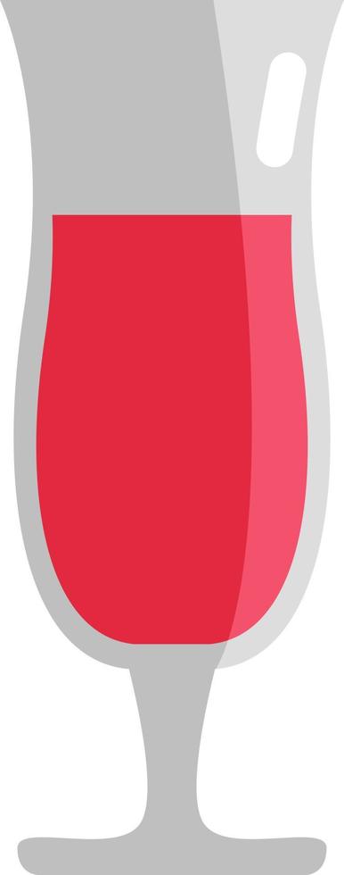 Tall coctail glass, icon illustration, vector on white background