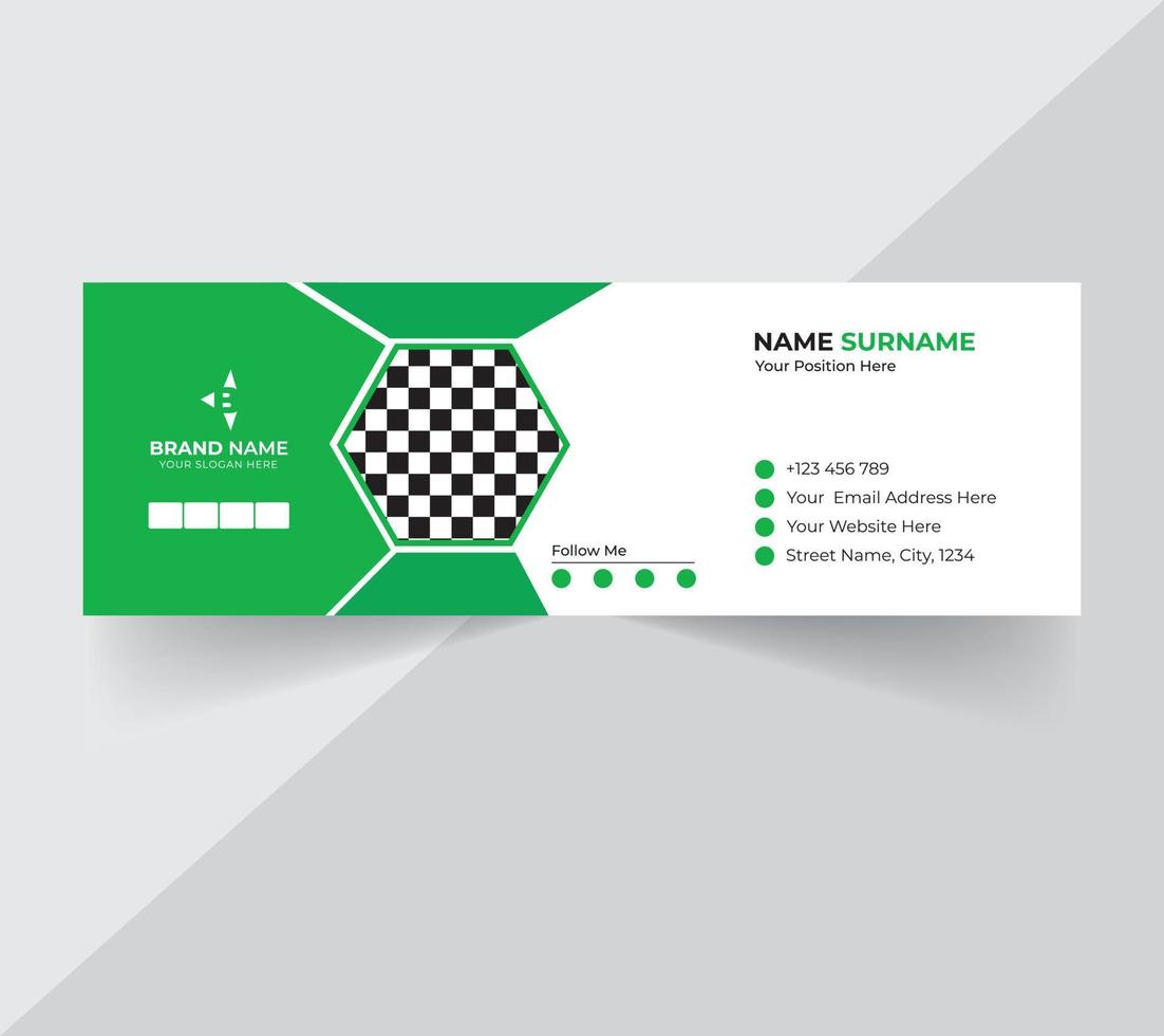 Email signature template design vector