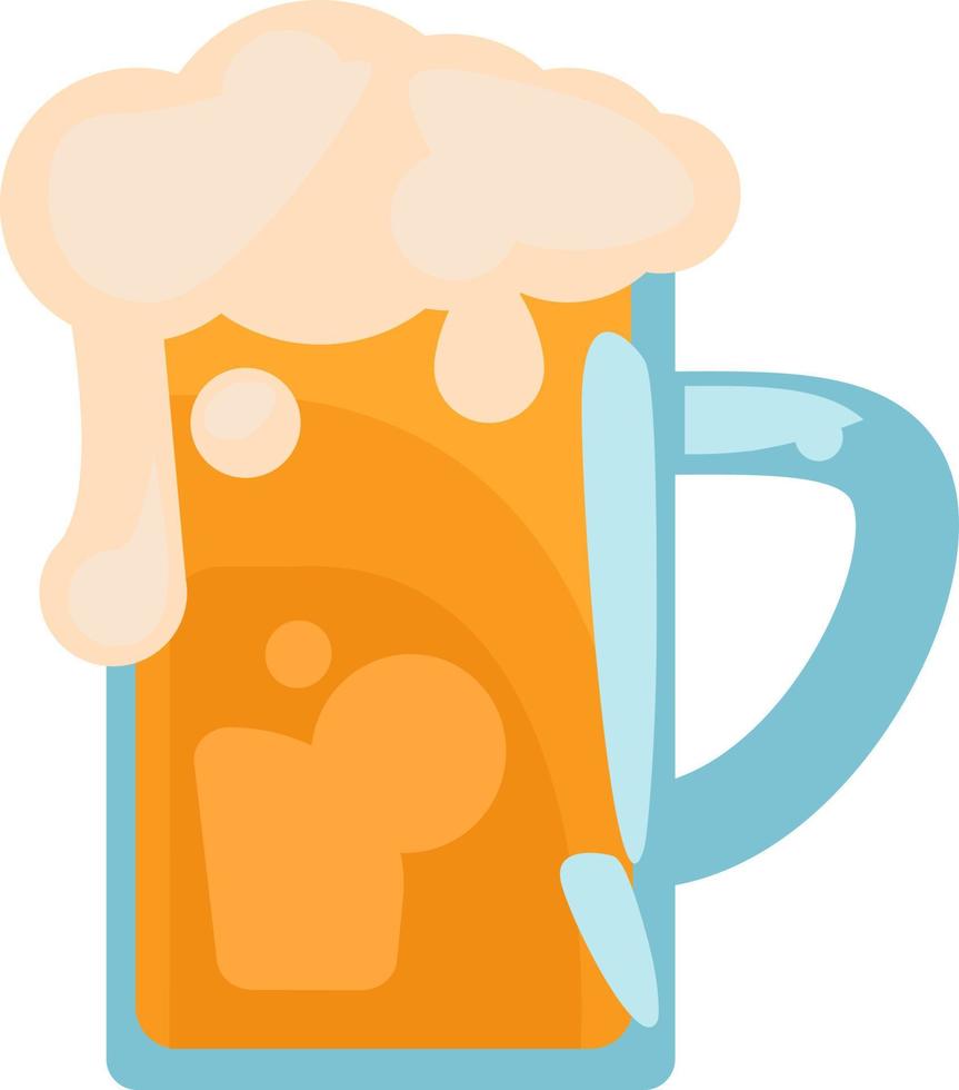 Pint of beer, illustration, vector on a white background.