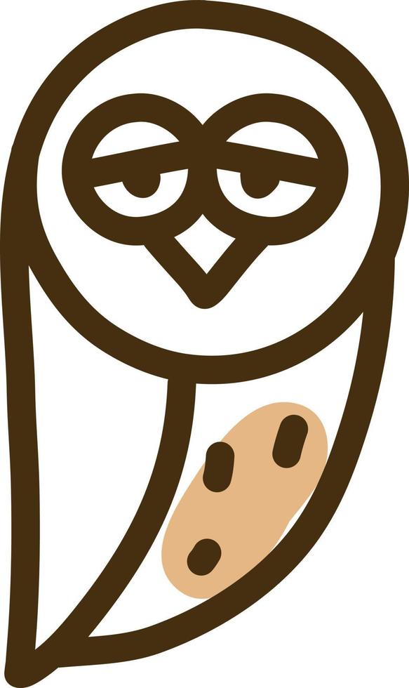 Sleppy owl, illustration, on a white background. vector