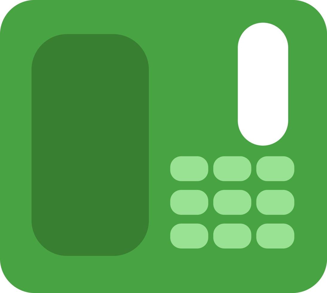Electronic telephone, illustration, vector on a white background.