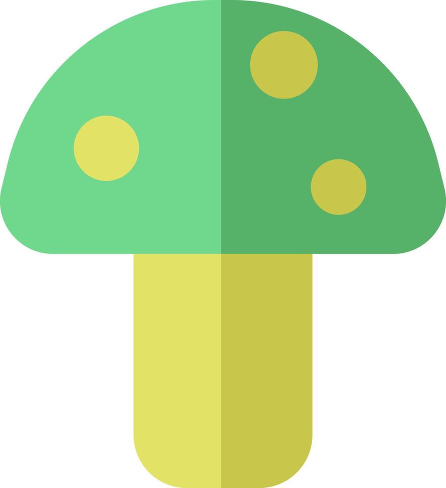 Green fungi, illustration, vector on a white background.