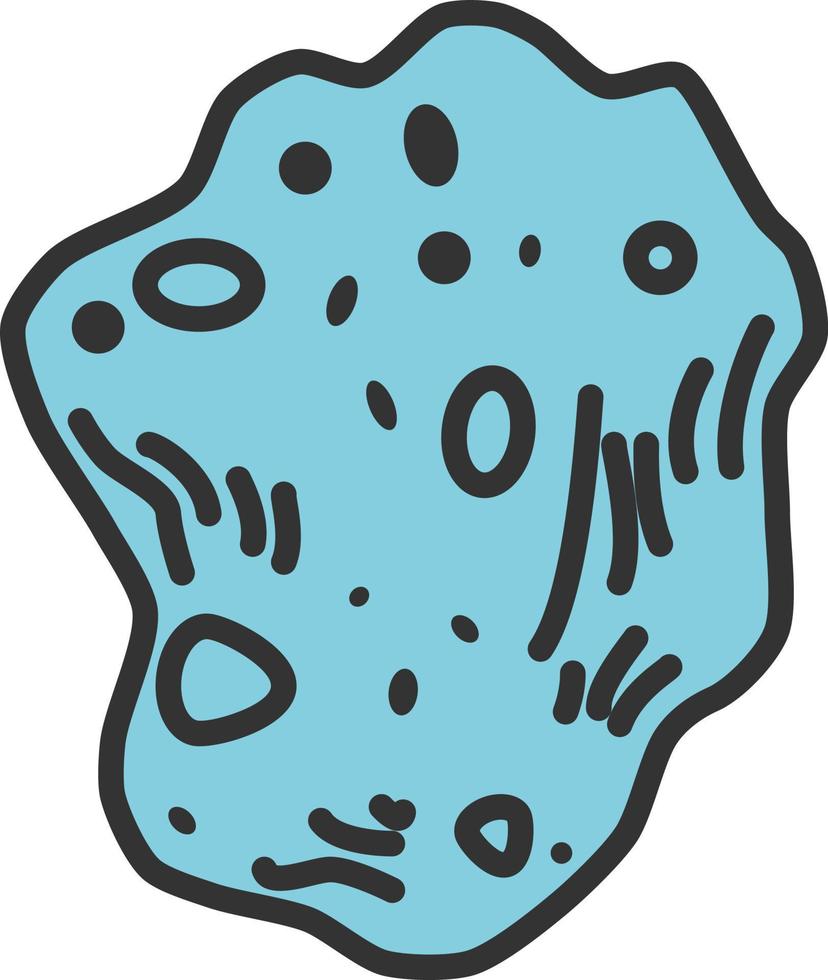 Space asteroid, illustration, vector, on a white background. vector