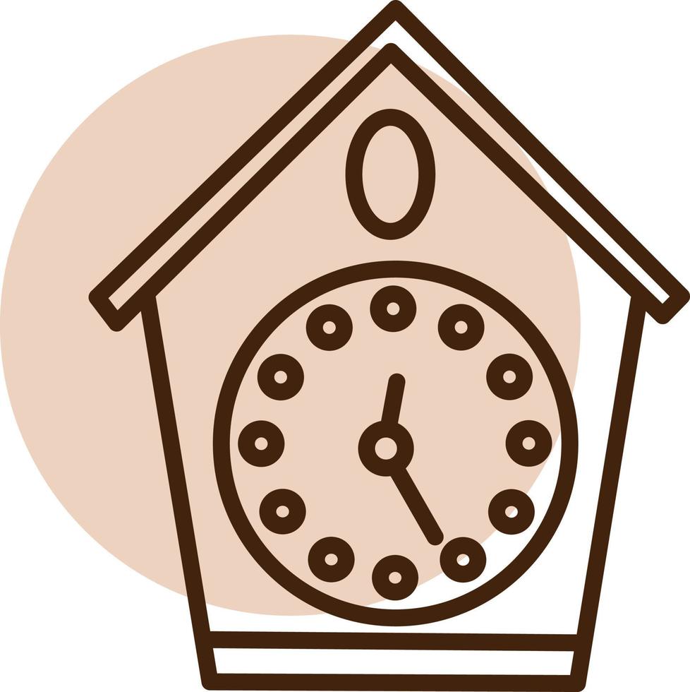 House clock, illustration, vector, on a white background. vector