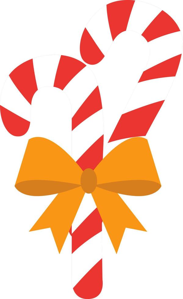 Christmas candy, illustration, vector on white background.