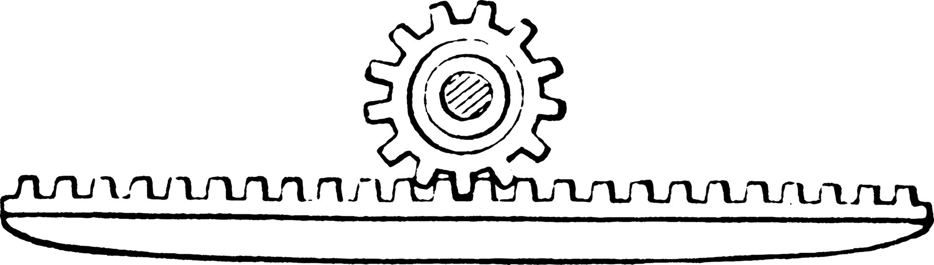 Rack and Pinion Gears, vintage illustration. 13720403 Vector Art at